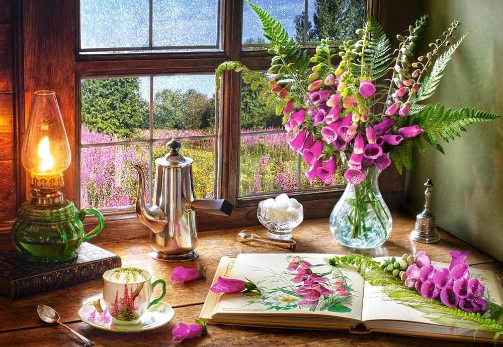 Still Life with Violet Snapdragons Flower & Garden