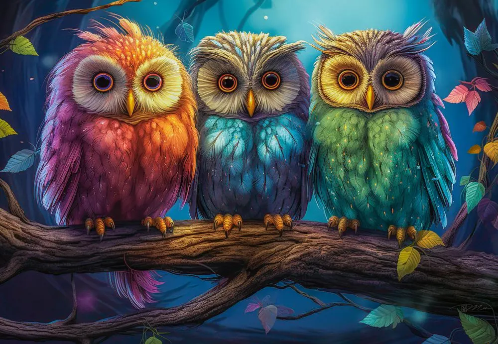 Three Little Owls Birds