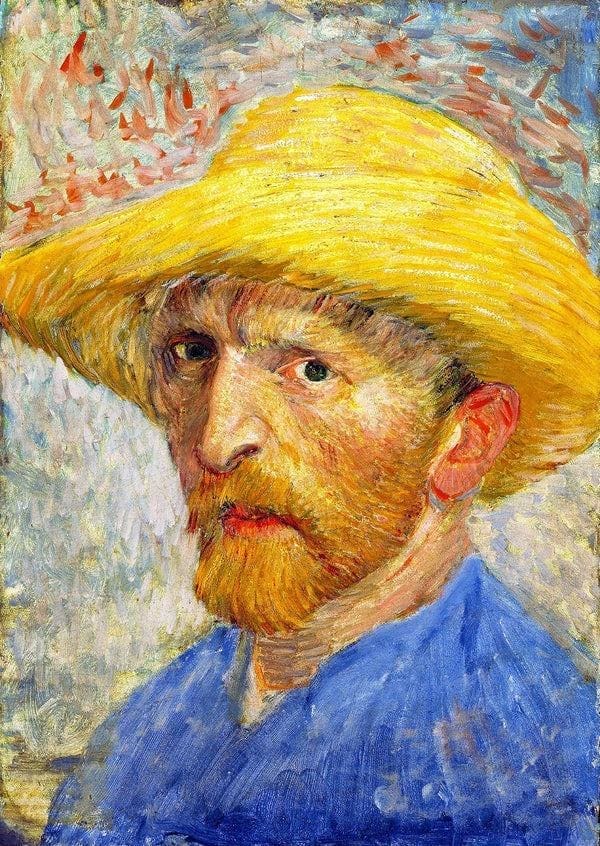 Van Gogh: Self-portrait with a Straw Hat Famous People
