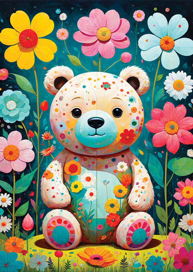 Flower Teddy Bear Flower & Garden