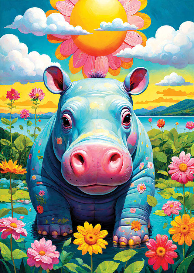 Sunny Hippo Animals