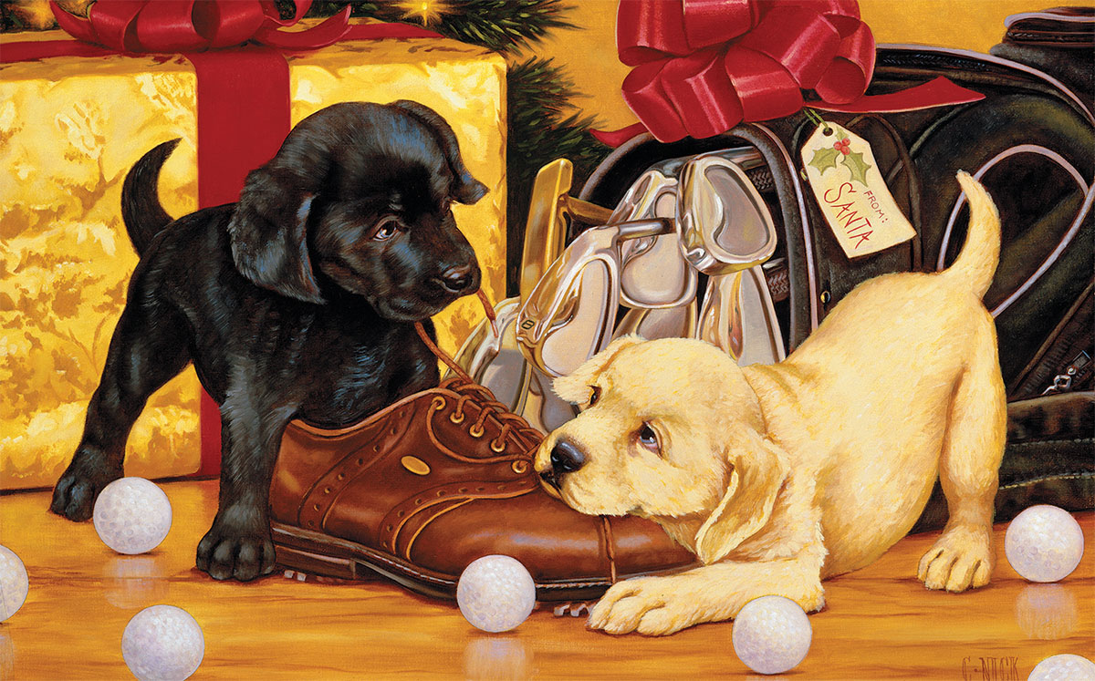 Tee Time Dogs Jigsaw Puzzle