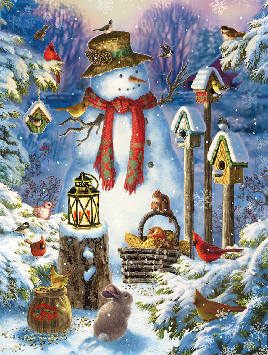 Wilderness Snowman Winter Jigsaw Puzzle