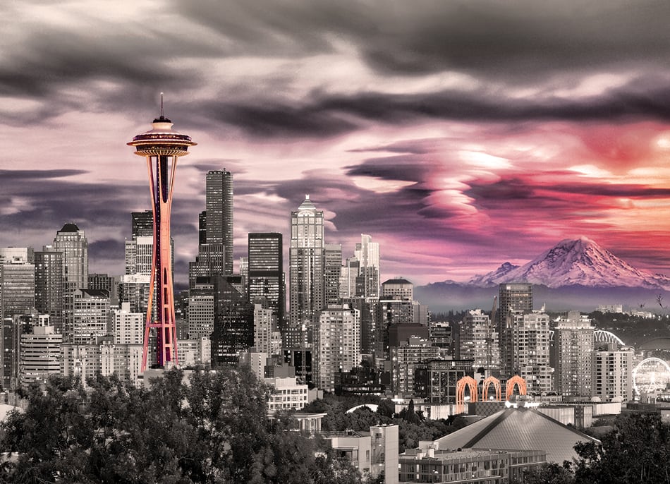 Seattle City Skyline Landmarks & Monuments