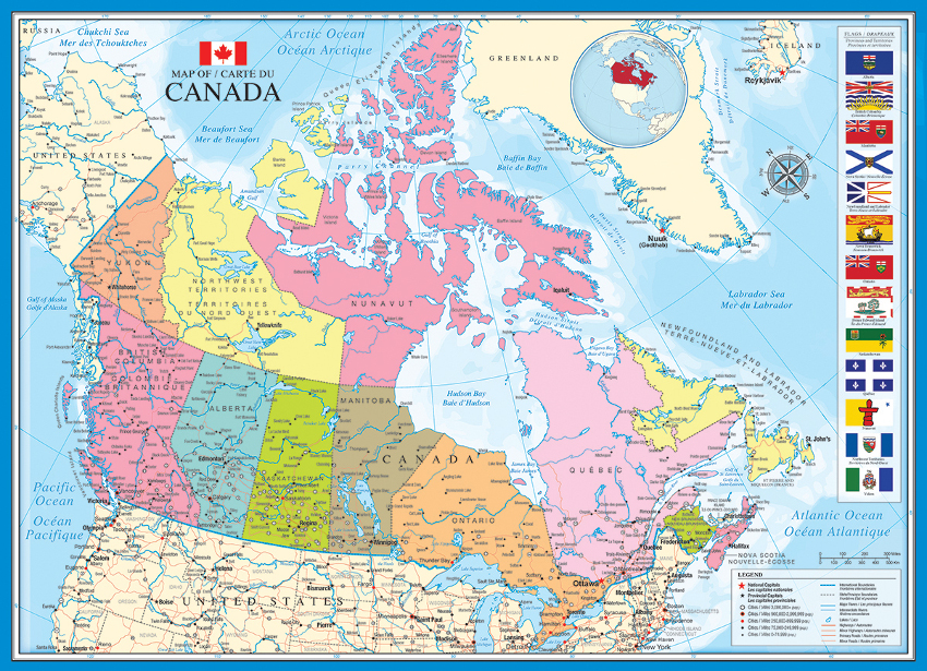 Map of Canada Educational Jigsaw Puzzle