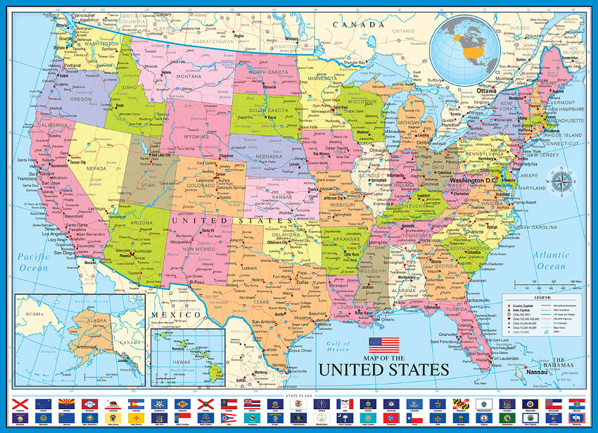 Map of the United States of America - Scratch and Dent Maps & Geography