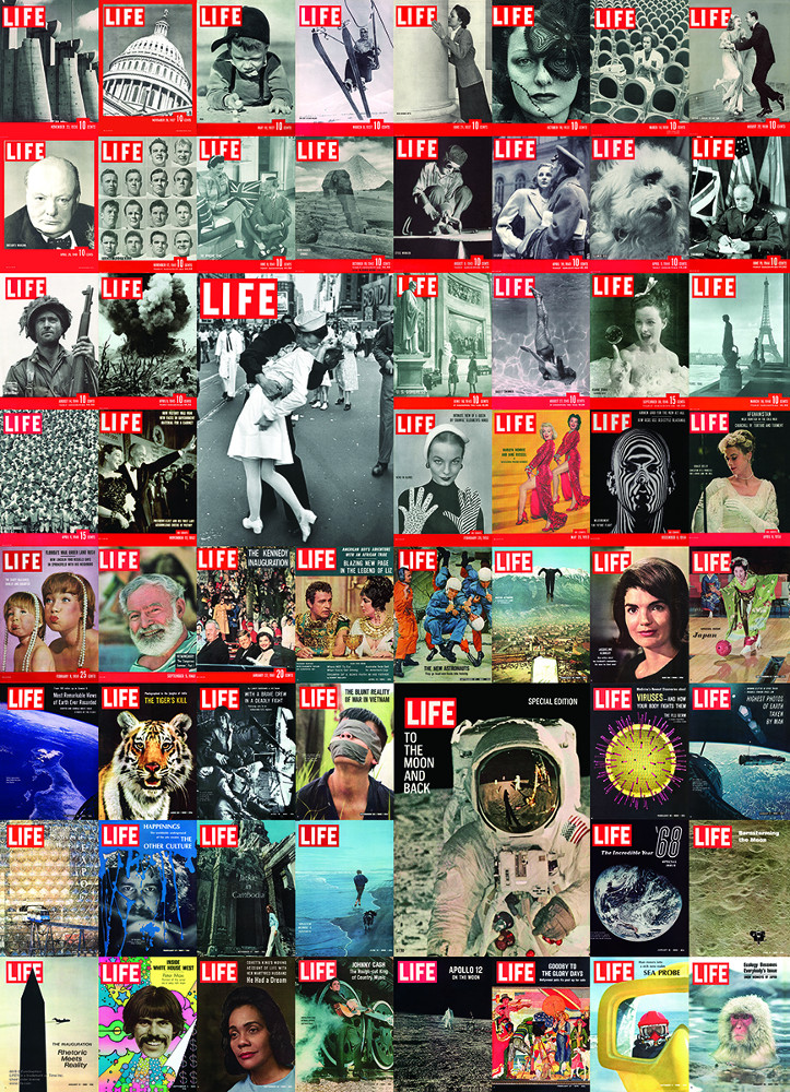 Vintage Cover Collage -  LIFE Magazine Nostalgic & Retro Jigsaw Puzzle