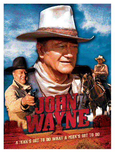 John Wayne - 3D Lenticular Countryside