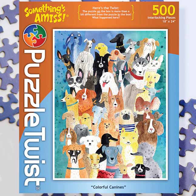 Colorful Canines - Something's Amiss! Dogs Jigsaw Puzzle