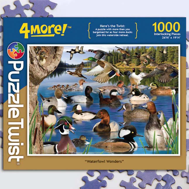 Waterfowl Wonders - 4 More! Birds Jigsaw Puzzle