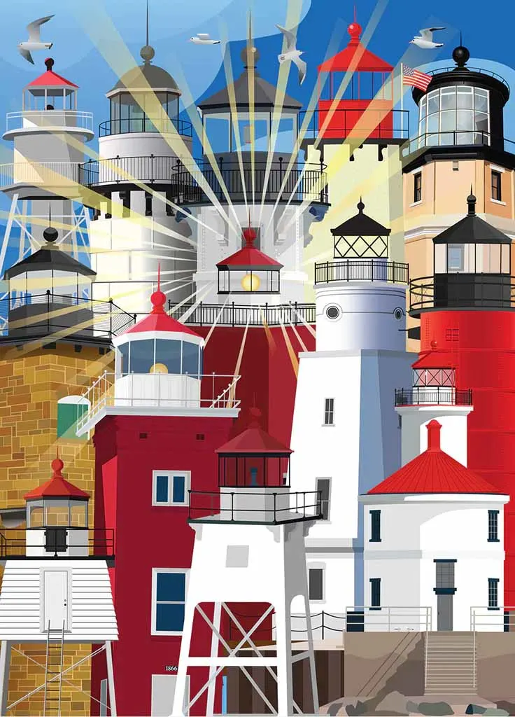 Lighthouses of the Western Great Lakes - Mixed Up!