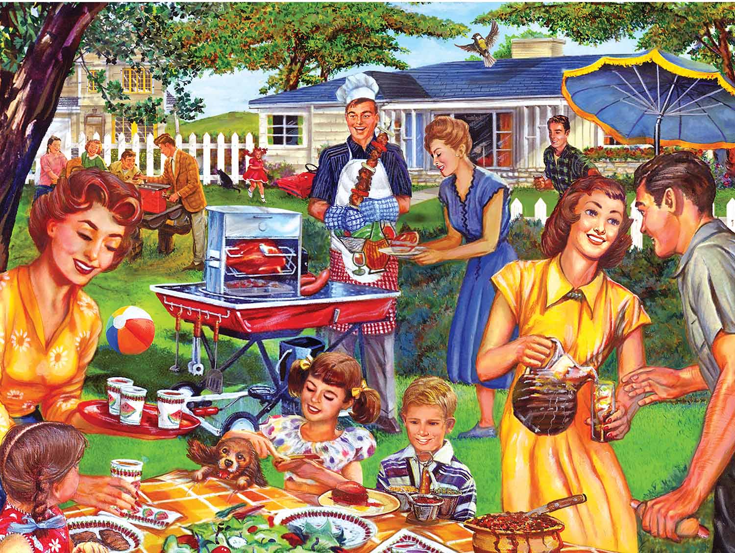 Back To The Past -  Backyard Barbeque Food and Drink Jigsaw Puzzle