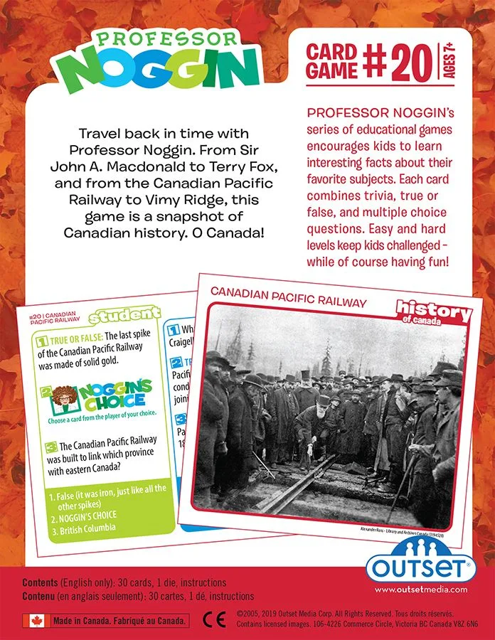 Professor Noggin History of Canada