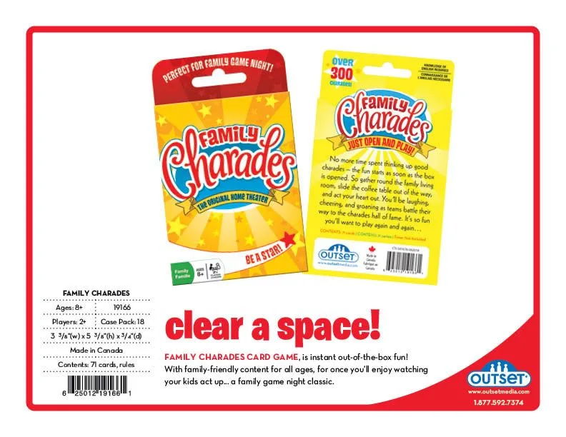 Family Charades Card Game