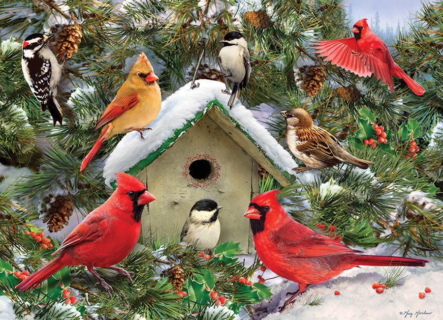 Festive Feast Birds Jigsaw Puzzle