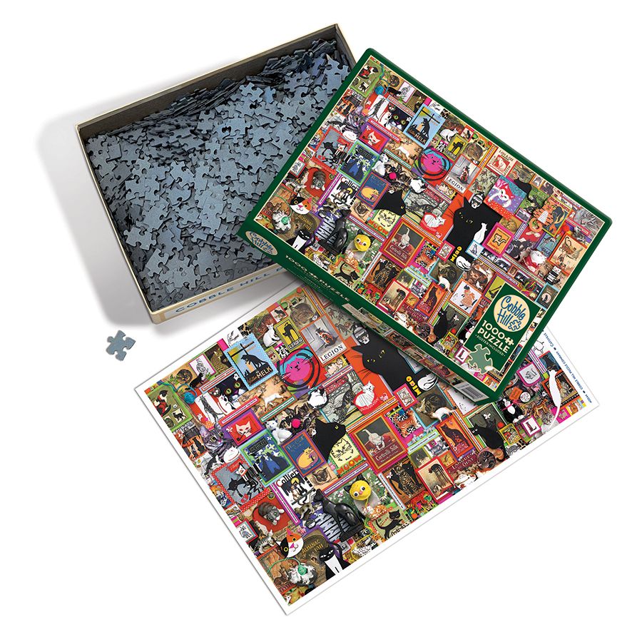 Catsville, 1000 Pieces, Cobble Hill | Serious Puzzles