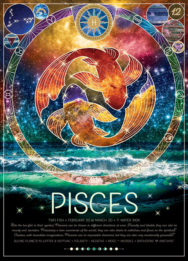 Pisces Astrology & Zodiac Jigsaw Puzzle