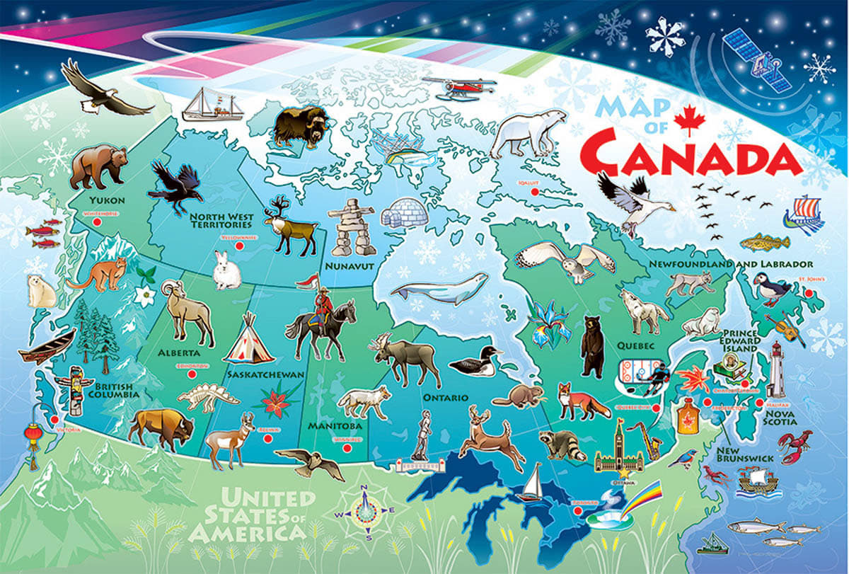 Canada Map Educational