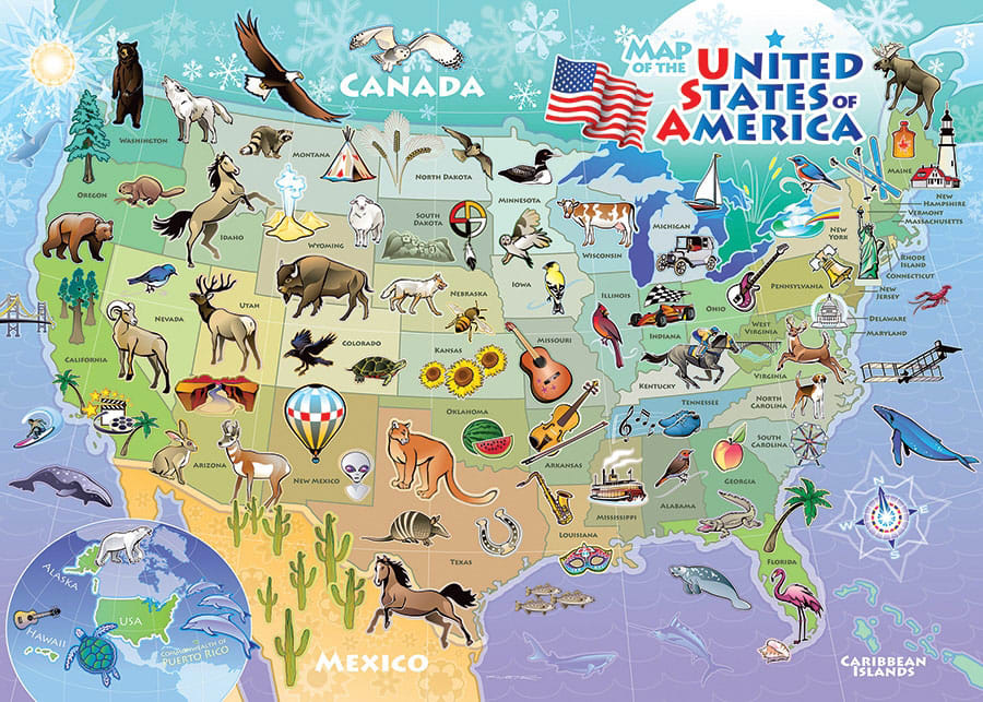 USA Map Maps & Geography