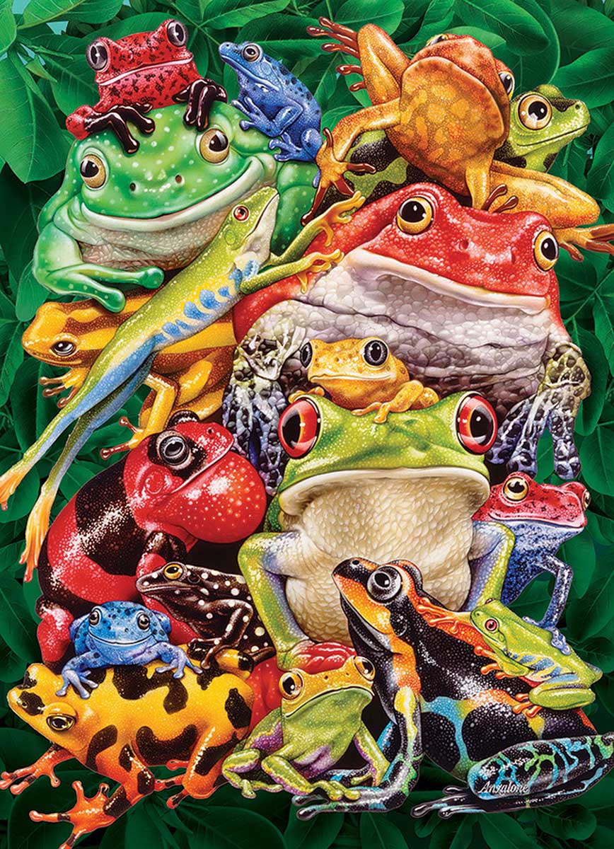 Frog Business (Small Box) Reptile & Amphibian Jigsaw Puzzle
