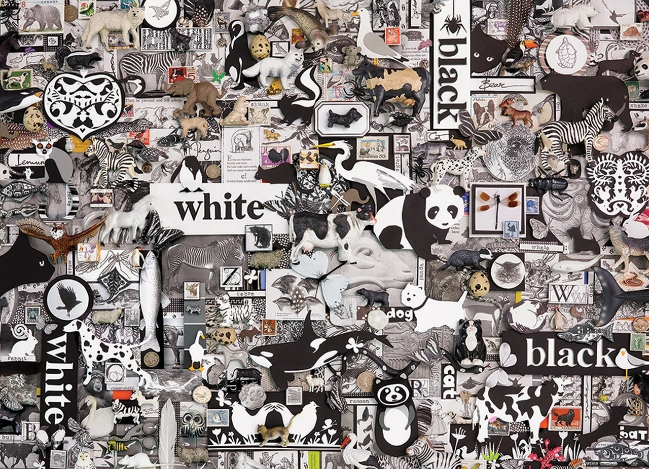 Black and White: Animals Animals Jigsaw Puzzle