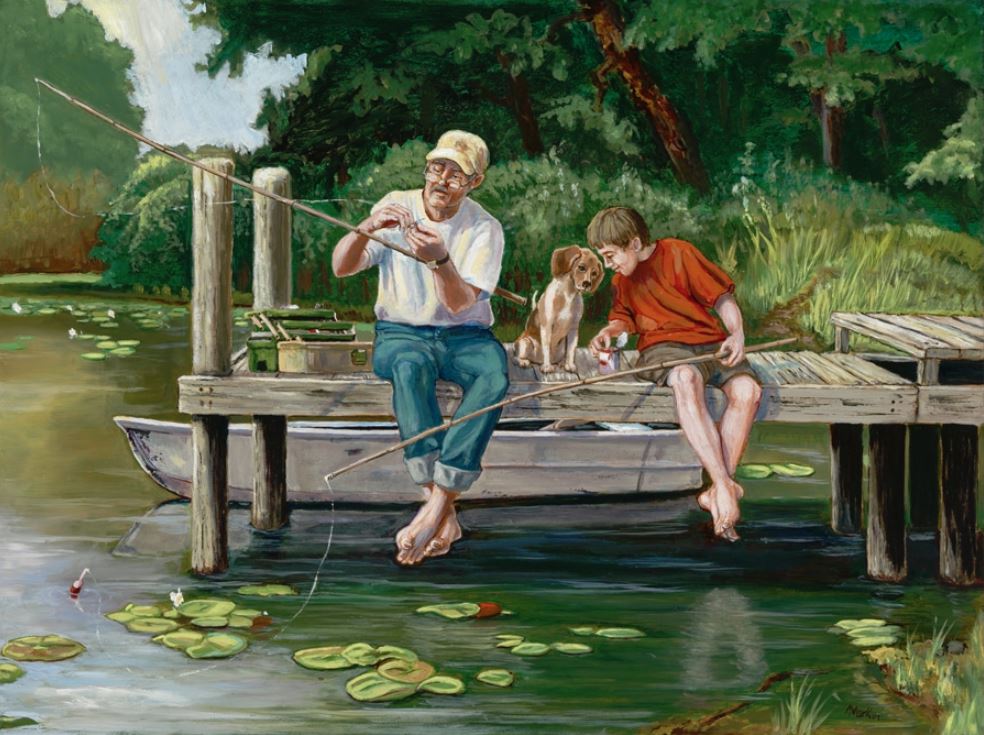 On the Dock People Jigsaw Puzzle