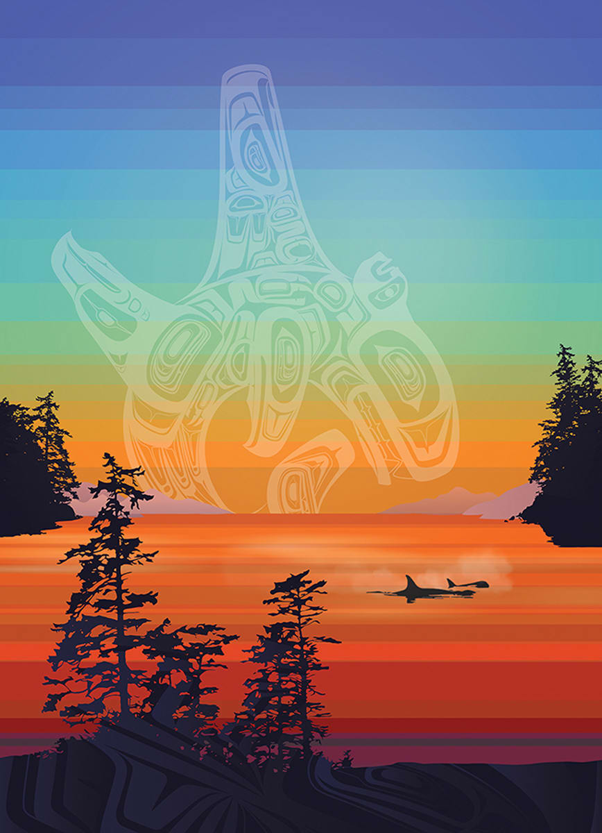 Salish Coast Colours Wolf