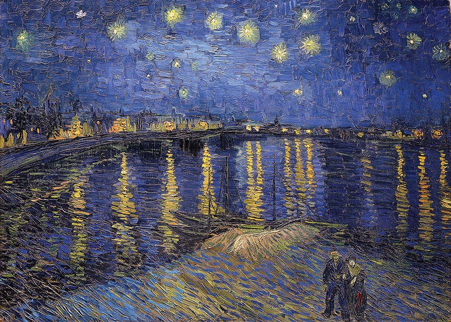 Starry Night Over the Rhone Boat Jigsaw Puzzle
