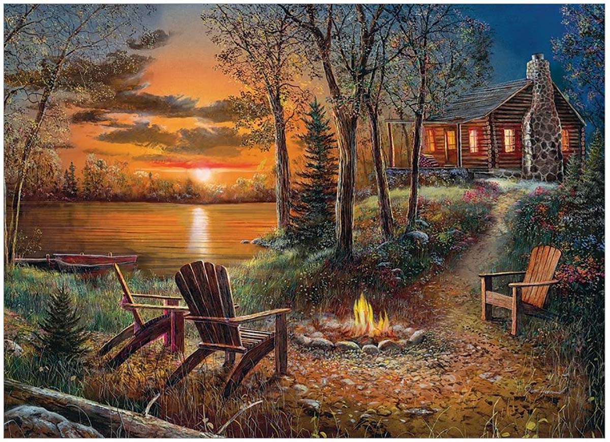 DUPE Fireside Lakes & Rivers Jigsaw Puzzle