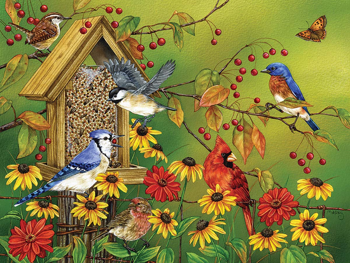 Fall Feast Birds Jigsaw Puzzle