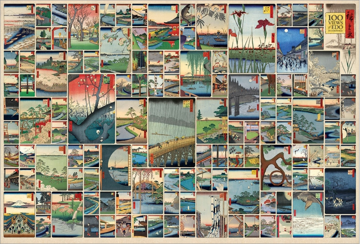 100 Famous Views of Edo Collage