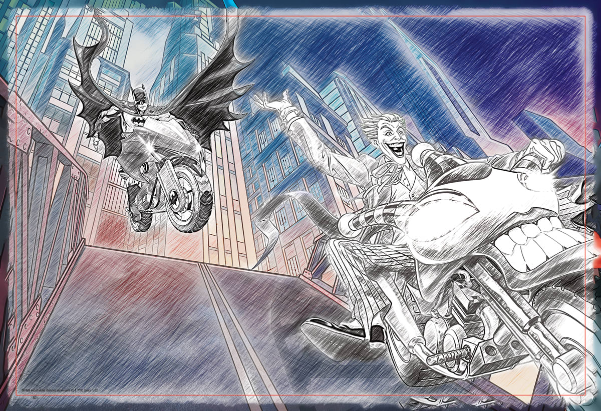 Scratch OFF Puzzle : DC Comics Batman & Joker Superheroes