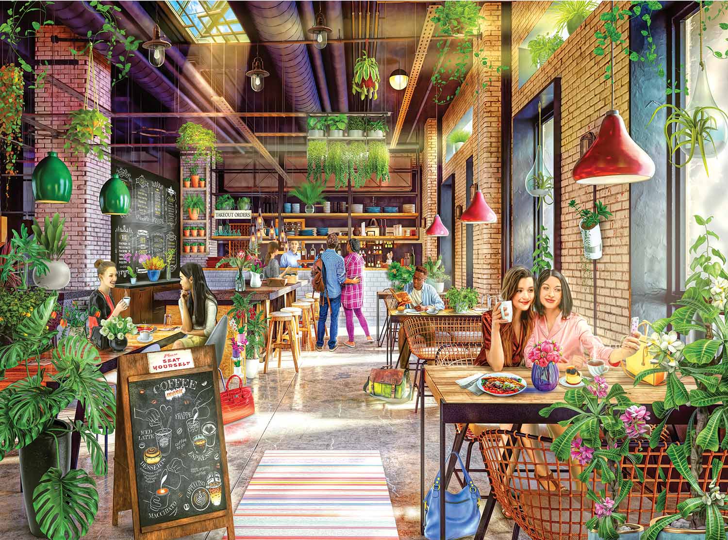 My Happy Place - The Neighborhood Café People Jigsaw Puzzle