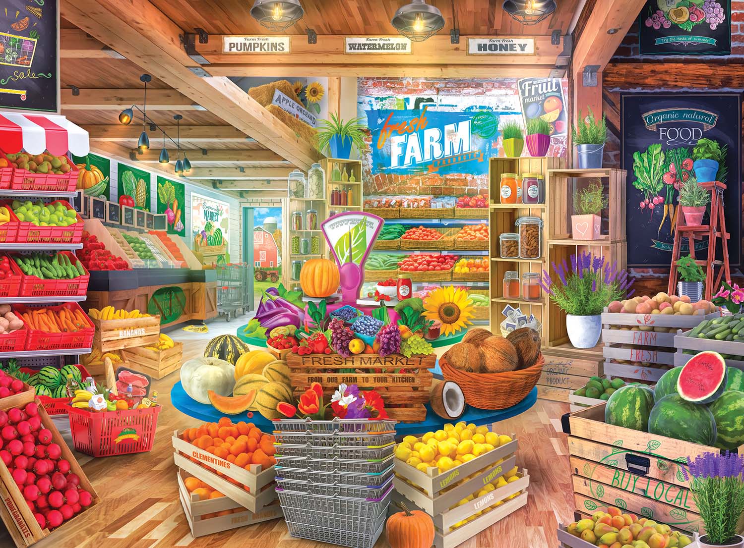 My Happy Place - Organic Fresh Market Food and Drink Jigsaw Puzzle