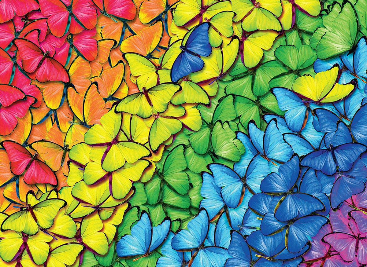 Butterfly Rainbow Butterflies and Insects Jigsaw Puzzle