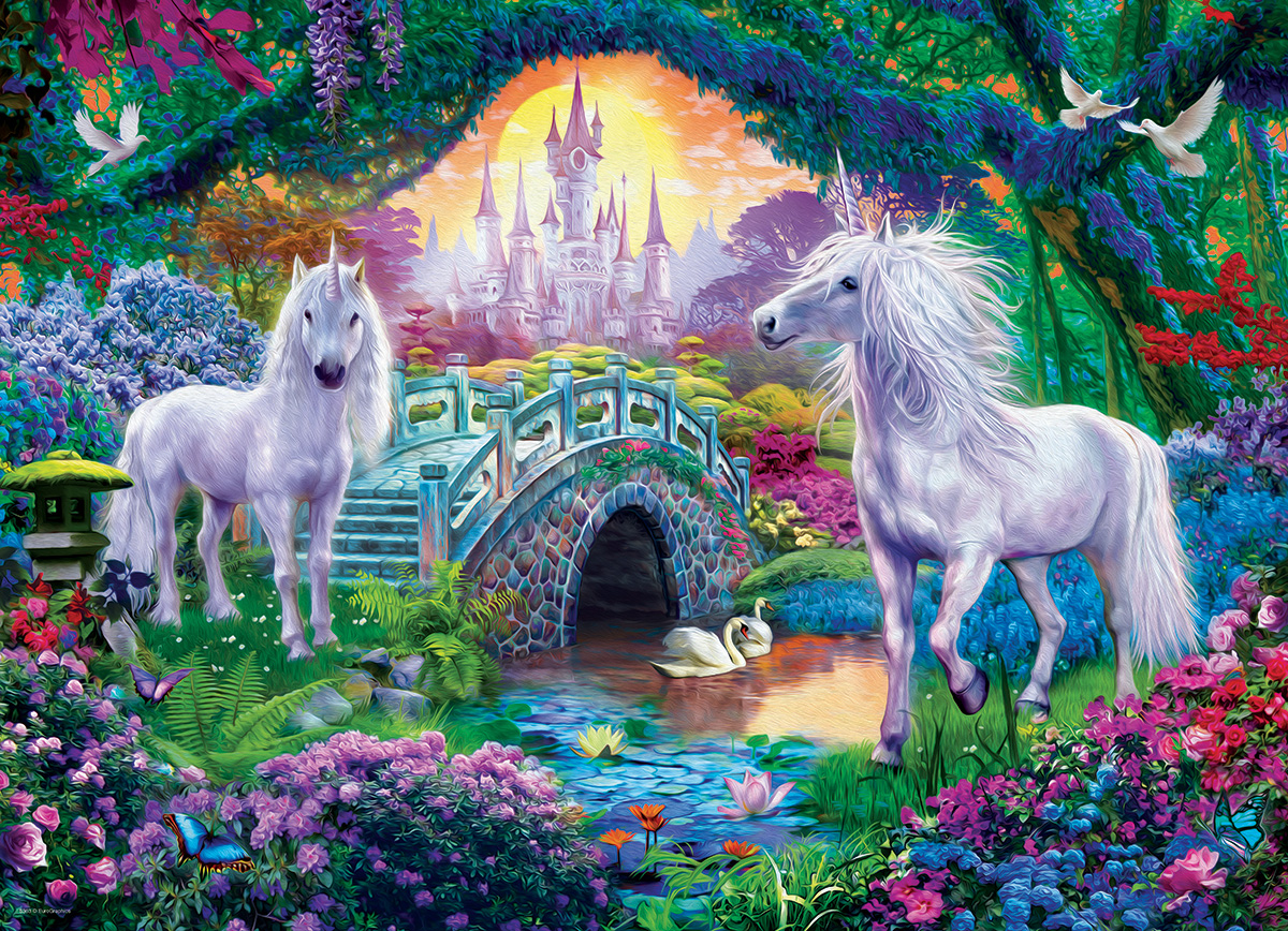 Unicorn Fairy Land Castle Jigsaw Puzzle