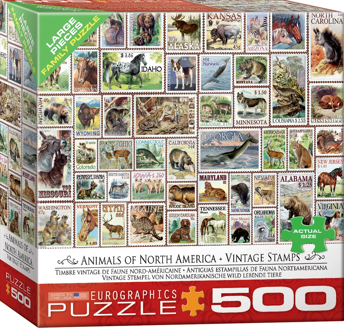 North American Wildlife Vintage Stamps