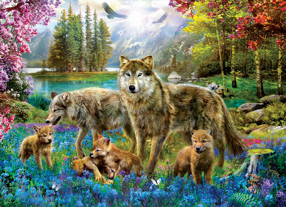 Wolf Lake Fantasy - 500 Piece Jigsaw Puzzle by Eurographics | Serious  Puzzles, image size:1200x868