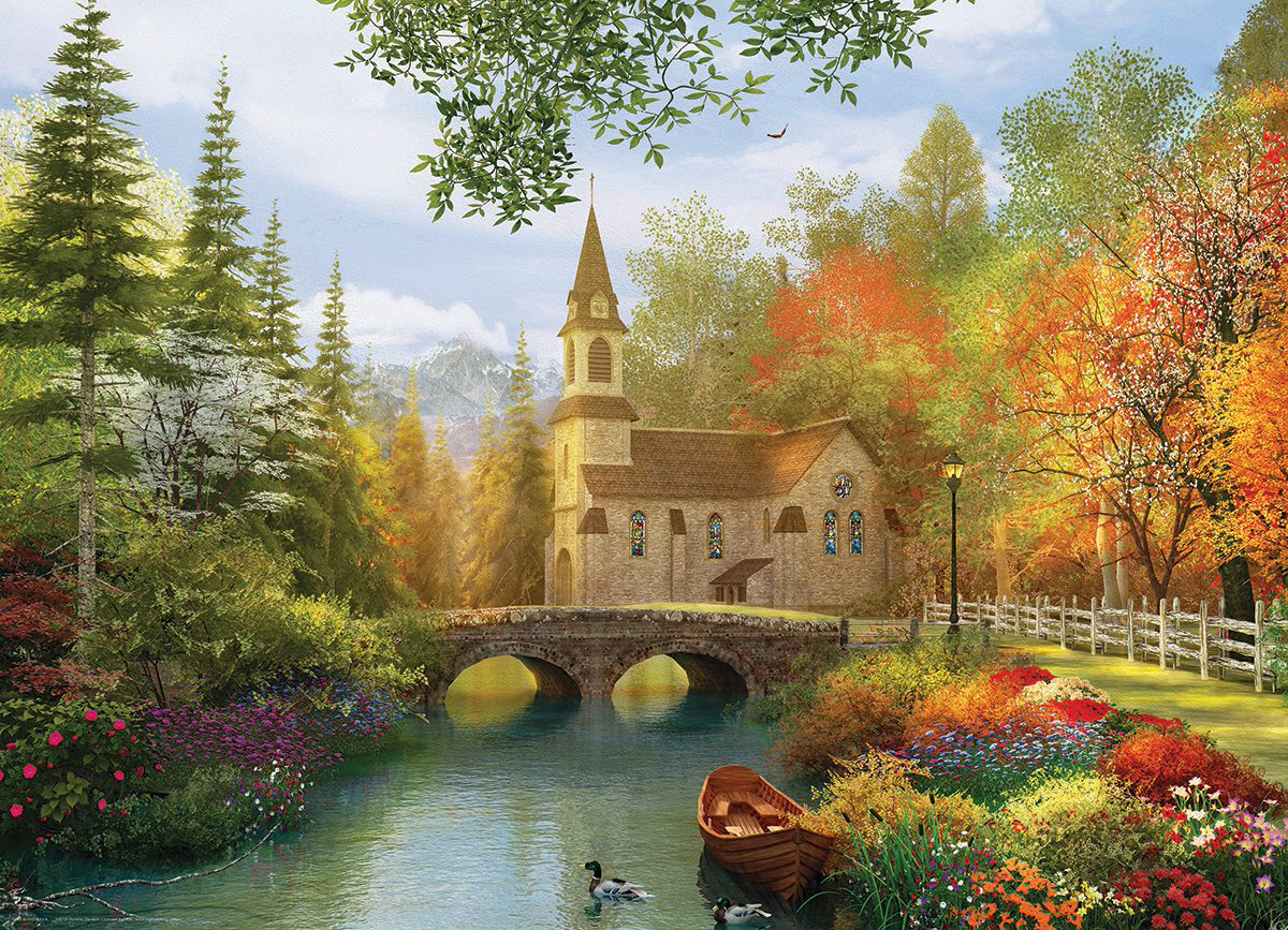 Autumn Church Religious Jigsaw Puzzle