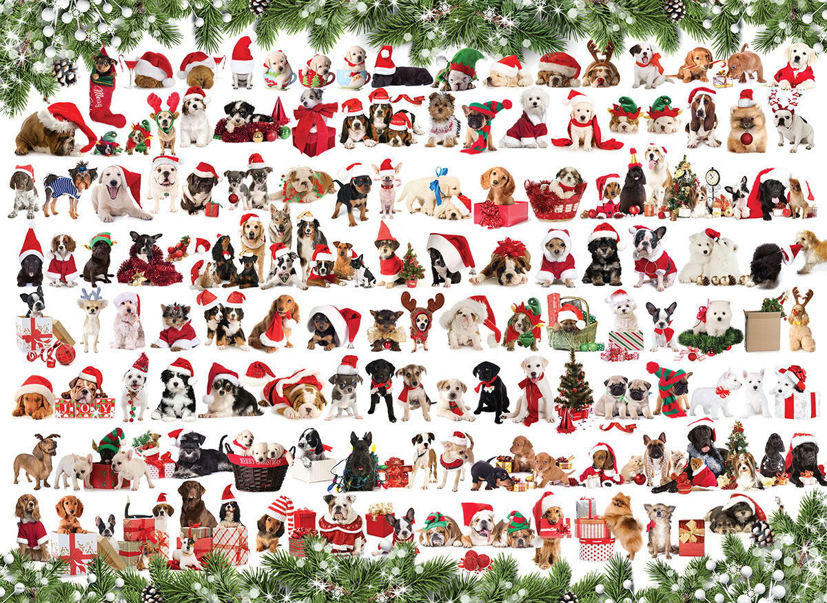 Holiday Dogs Dogs Jigsaw Puzzle