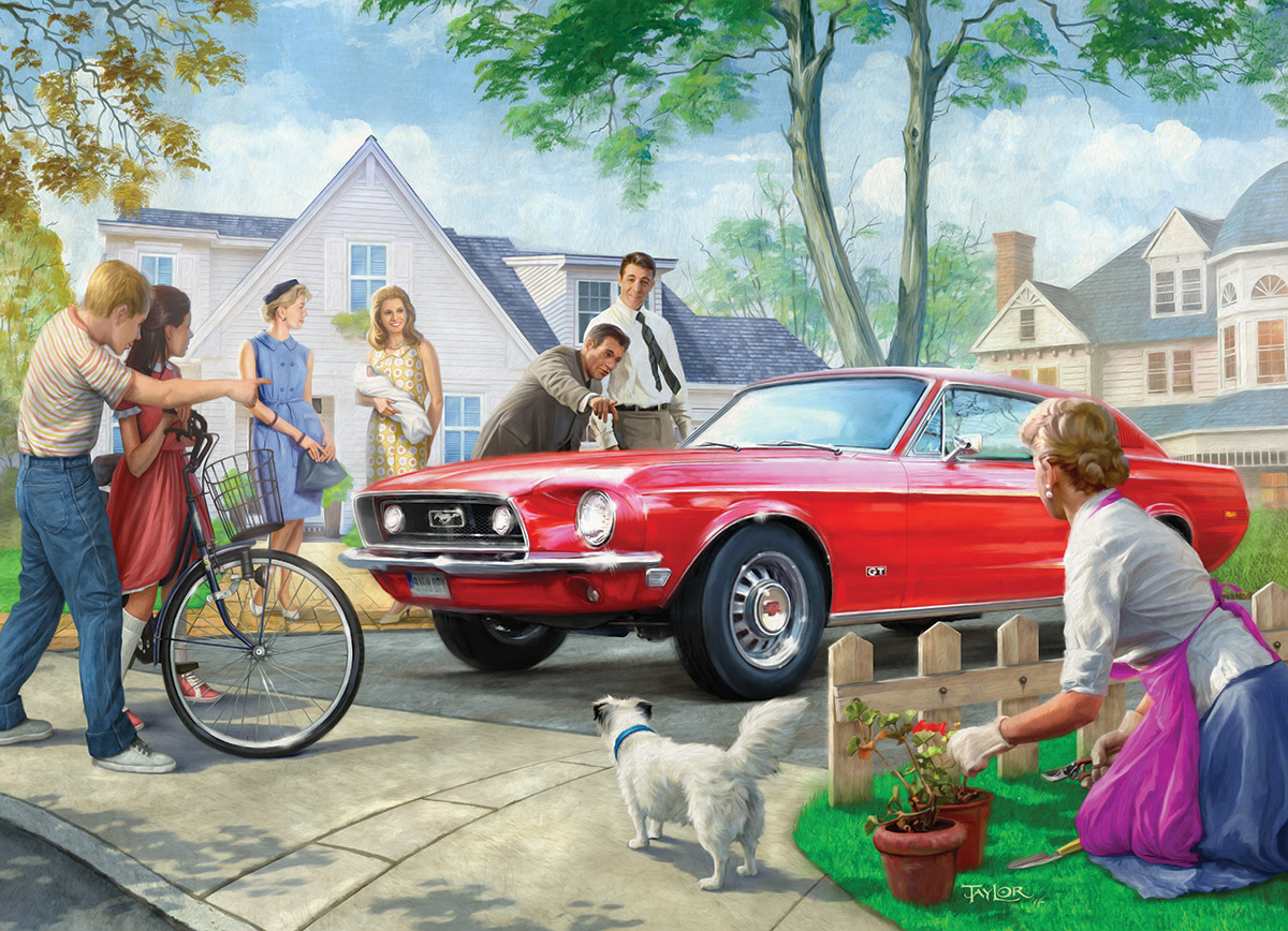 The Red Pony Car Jigsaw Puzzle