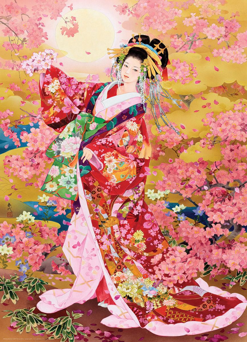Syungetsu - Pink Cherry Blossoms Flower & Garden Jigsaw Puzzle