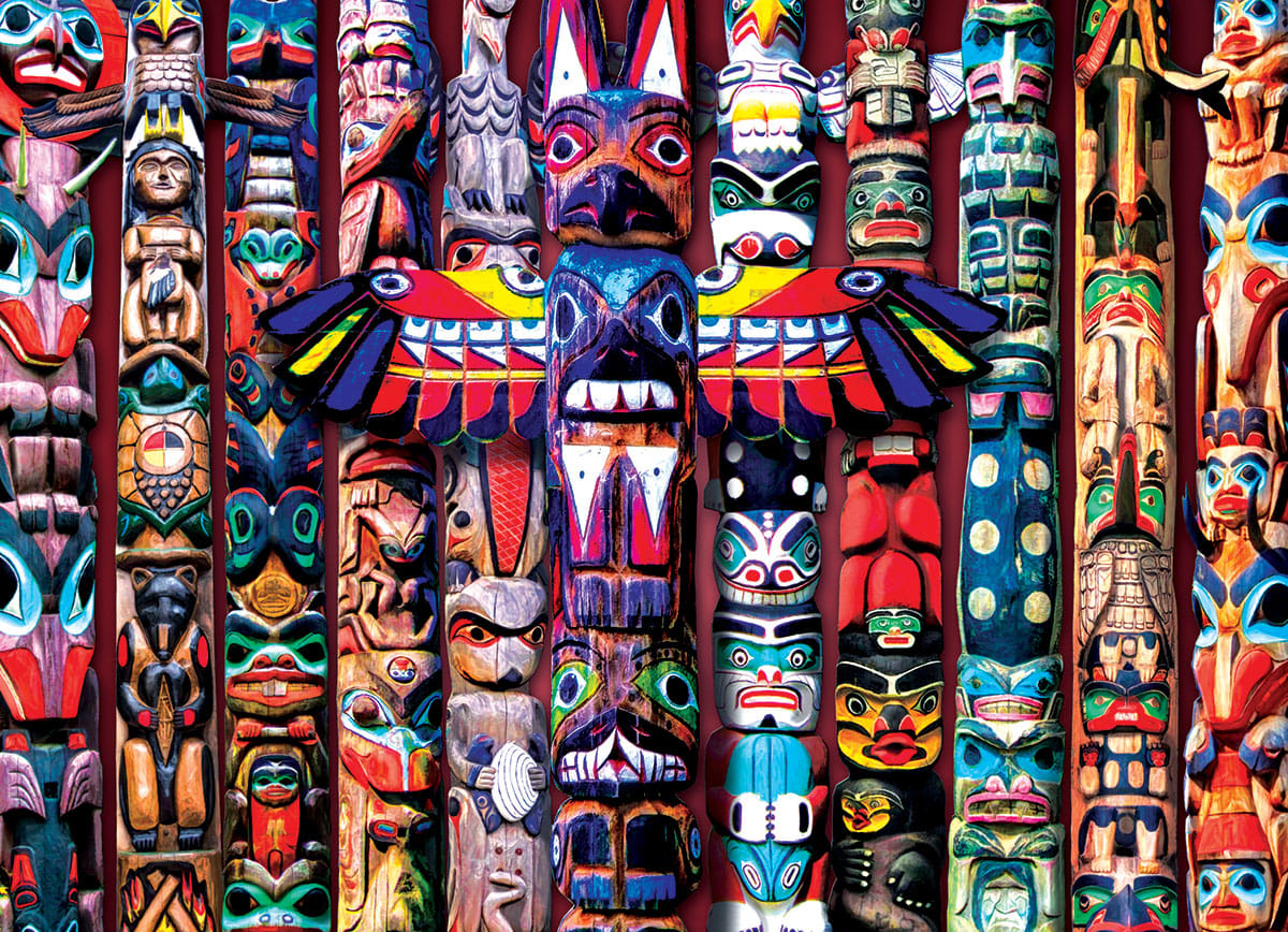 Totem Poles Pattern & Geometric
