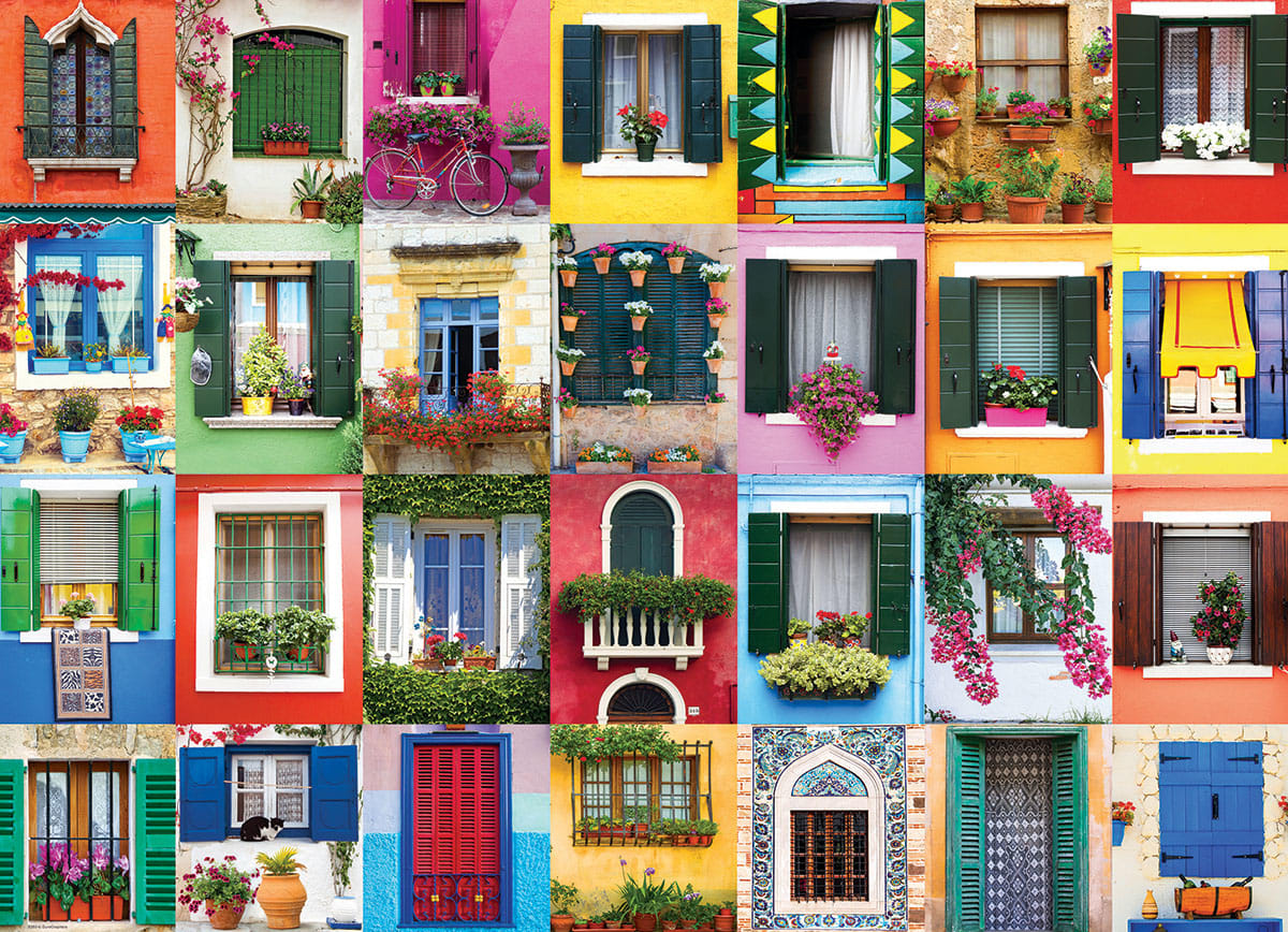 Mediterranean Windows Collage