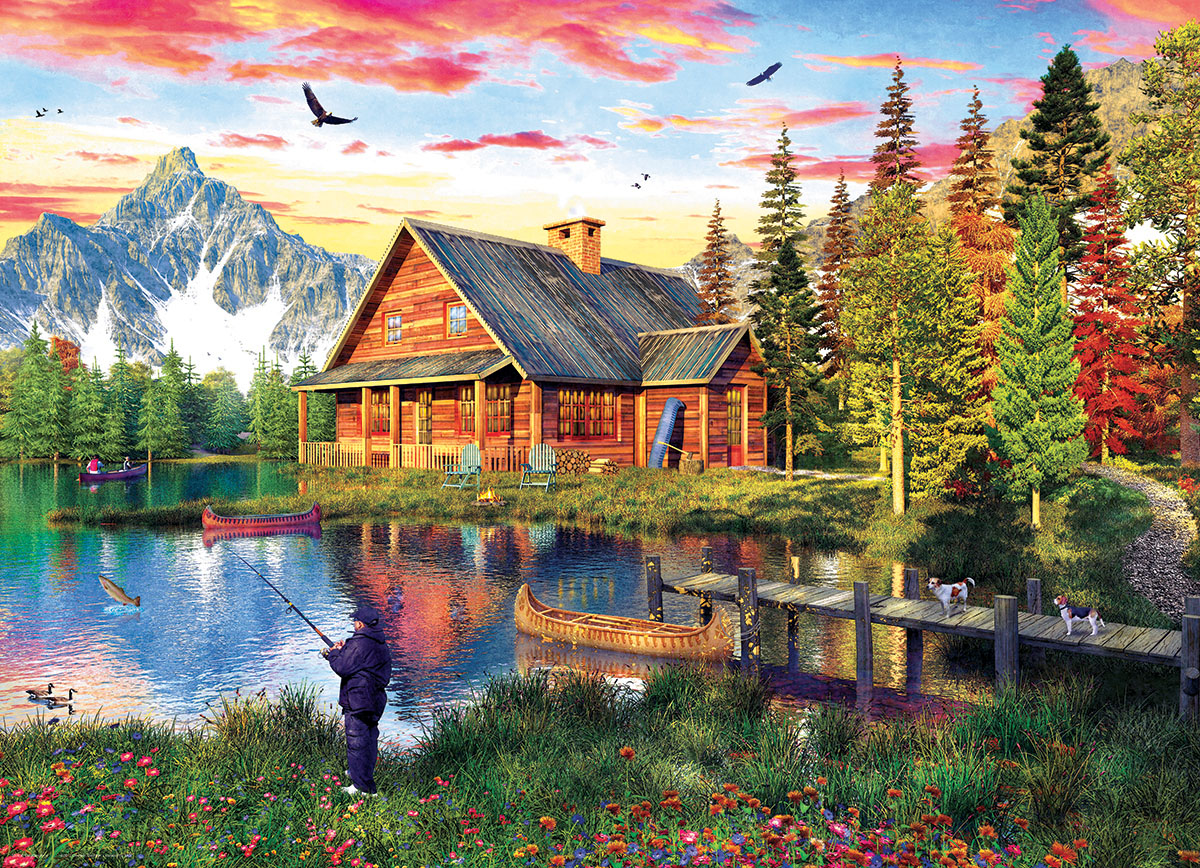 The Fishing Cabin Cabin & Cottage Jigsaw Puzzle