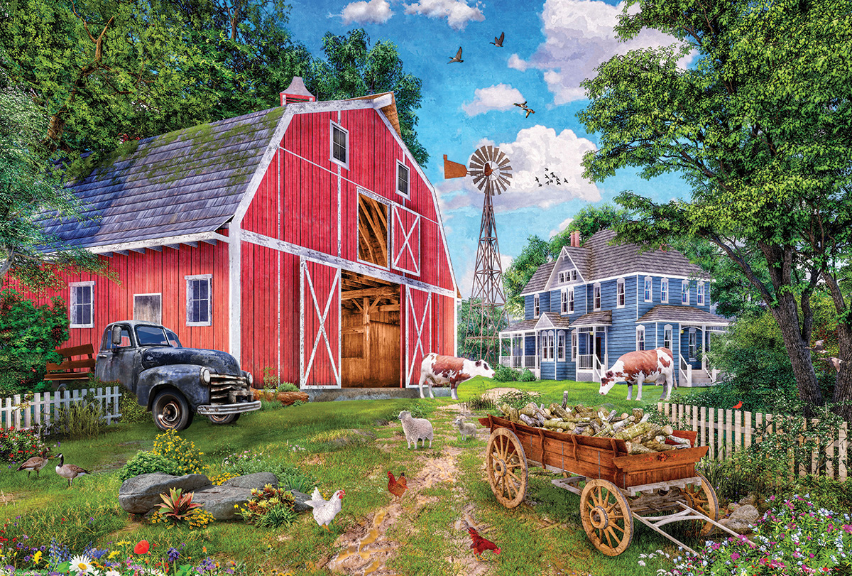 Family Farm Tin Farm Jigsaw Puzzle