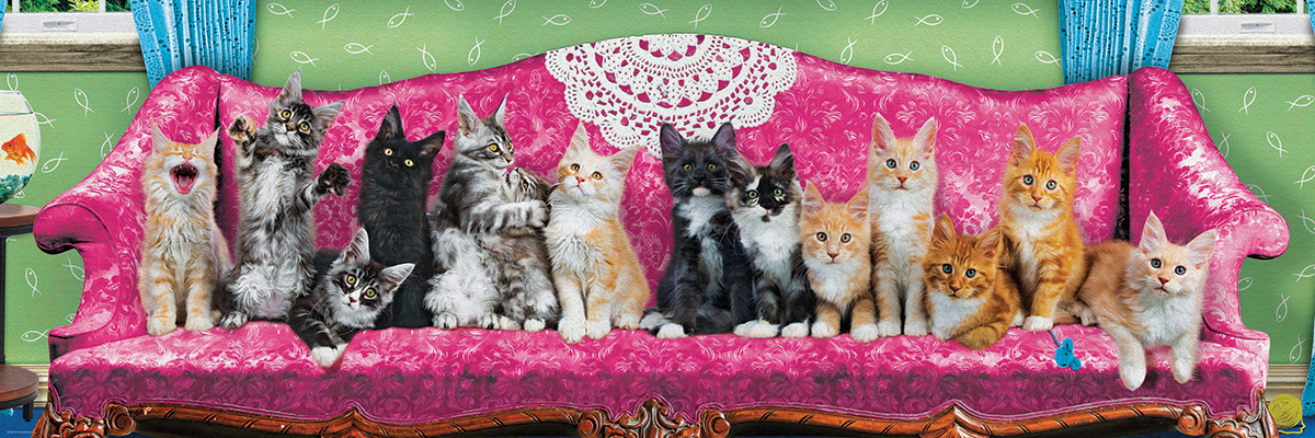 Kitty Cat Couch Cats Jigsaw Puzzle