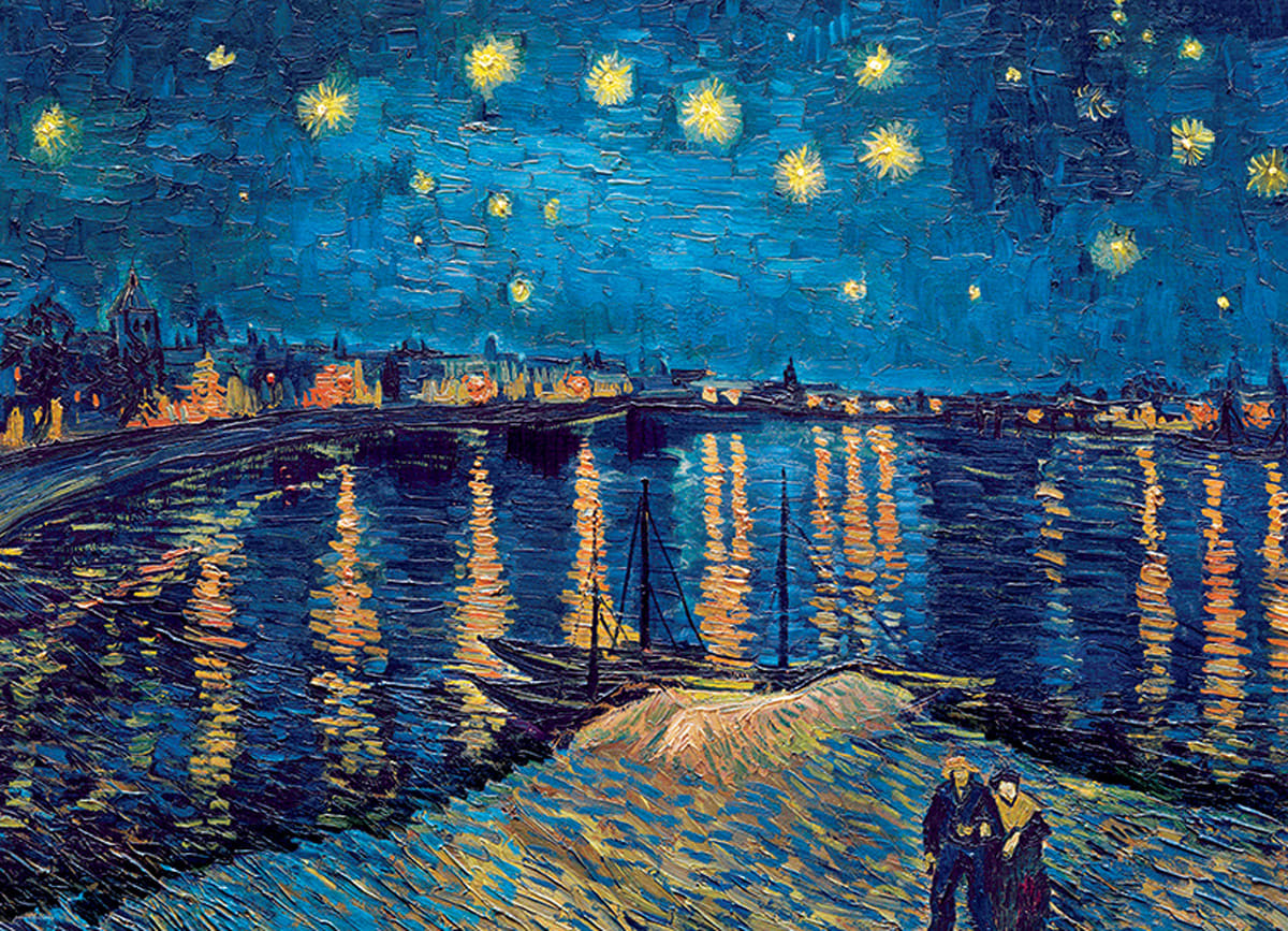 Petal Royaume シリル 缶バッジ ペタロワ ペタルロワイヨム The Starry Night Over The Rhone - 1000 Piece Jigsaw Puzzle by
