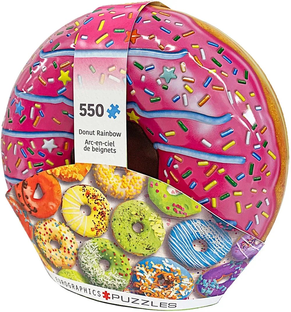 Donut Rainbow Shaped Tin Food and Drink