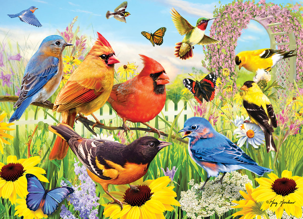 Garden Paradise Birds Jigsaw Puzzle